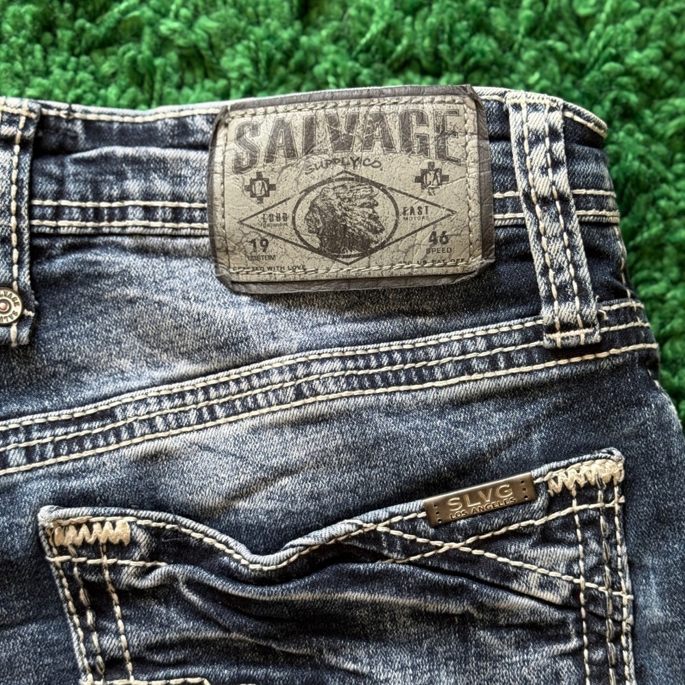 Salvage Havoc Straight Slim Fit Jeans BOH Wash Exclusive Buckle - Picture 10 of 11